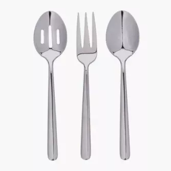 Zestaw sztućców do serwowania DUKA TROPEA 3 sztuki srebrny stal nierdzewna