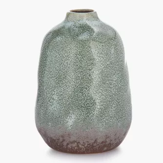 Wazon dekoracyjny na kwiaty DUKA SKADI 8,5x12,5 cm zielony porcelanowy