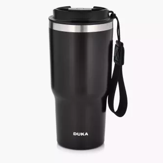 Kubek termiczny DUKA RESA 600 ml czarny stalowy