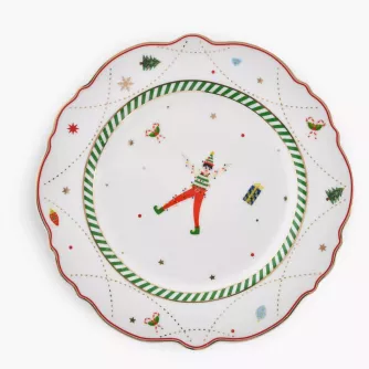 Talerz świąteczny elf DUKA LYCKLIG 20 cm porcelanowy