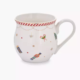 Kubek beczułka świąteczny DUKA LYCKLIG 500 ml porcelanowy