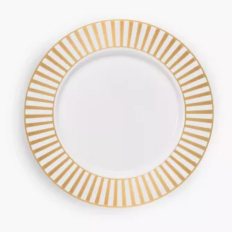 Talerz obiadowy DUKA GOLD 26.5 cm porcelanowy