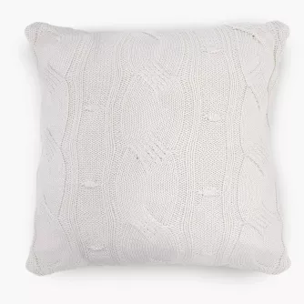 Poduszka dekoracyjna DUKA JULIG 50x50 cm biała bawełniana