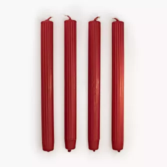 Świece stołowe podłużne DUKA LJUS 23 cm 4 szt. czerwone