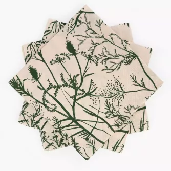 Serwetki papierowe GABRIELA FUENTE 33x33cm 20 szt. beżowe zielone