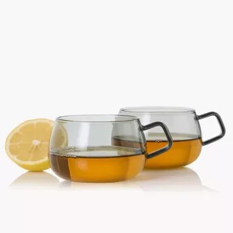 Filiżanki do kawy lub herbaty ADHOC YUNA 400 ml 2 szt. przydymione