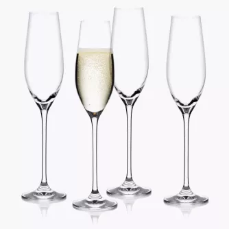 Zestaw 4 kieliszków do szampana DUKA ASPEN 220 ml transparentny szkło