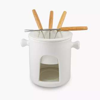 Zestaw do fondue z 4 widelcami DUKA CHOCO DIP porcelana