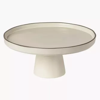 Patera na nóżce COSTA NOVA STACKED ORGANIC 27 cm piaskowa kamionkowa