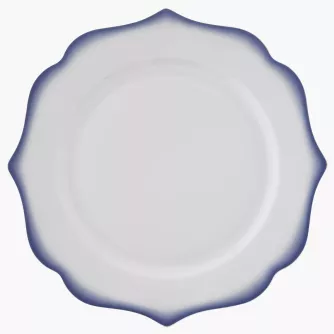 Talerz DUKA FELICIA FIRANDE 27.5 cm biały niebieski porcelanowy