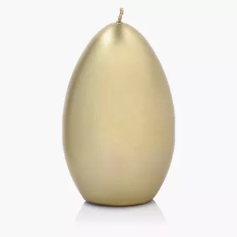 Świeca świeczka wielkanocna jajko DUKA FLAMME PASK 9 cm złota