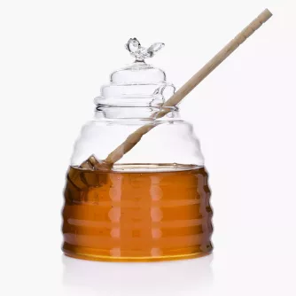 Słoik na miód z łyżeczką DUKA HONEY 500 ml szkło