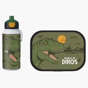 Zestaw lunchbox i bidon w dinozaury MEPAL CAMPUS 1150 ml zielony