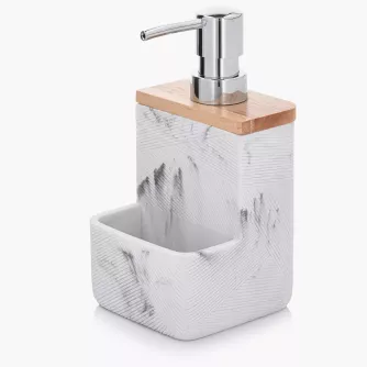 Dozownik do płynu do naczyń DUKA MODERN 200 ml biały szary