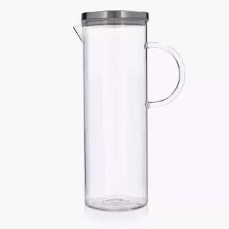 Dzbanek do wody i napojów z pokrywką DUKA NOVA 1500 ml transparentny szkło