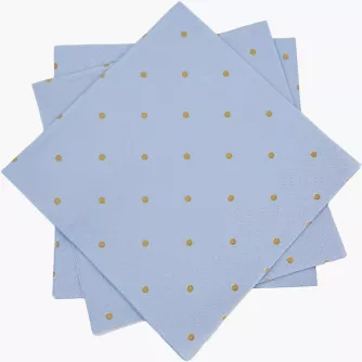 Serwetki papierowe PAW Golden Dots 33x33 cm 20 szt niebieskie