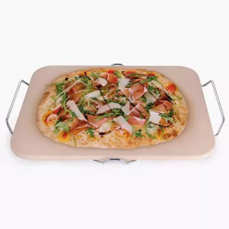 Kamień do pieczenia pizzy z podstawką DUKA PIZZA STONE 38x30 cm ceramiczny
