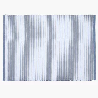 Podkładka prostokątna DUKA RIB 48x36 cm biała niebieska bawełniana
