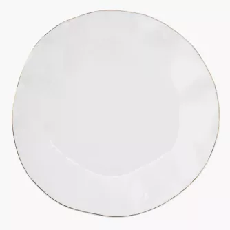Talerzyk deserowy DUKA RIVIERA 16 cm biały złoty porcelana