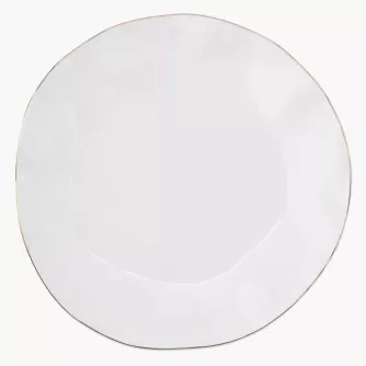 Talerz śniadaniowy DUKA RIVIERA 21 cm biały złoty porcelana