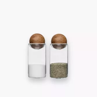 Zestaw do soli i pieprzu z dębowym korkiem 2szt. SAGAFORM NATURE