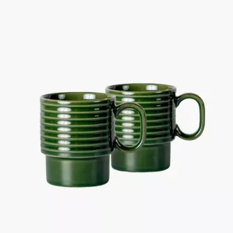 Zestaw 2 kubków 300ml SAGAFORM COFFE & MORE zielony