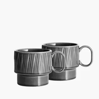 Zestaw 2 kubków 500ml SAGAFORM COFFE & MORE szary