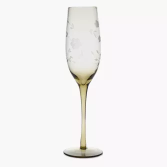 Kieliszek do szampana DUKA SOLROS 250 ml transparentny żółty szklany