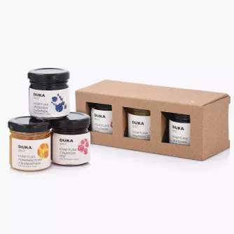 Konfitura róża pomarańcza jagoda DUKA SYLT 3 szt. 150 g