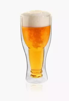 Szklanka do piwa termiczna VIALLI DESIGN AMO 350 ml szklana