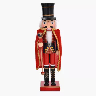 Dekoracja świąteczna dziadek do orzechów peleryna DUKA LUCAS 38 cm